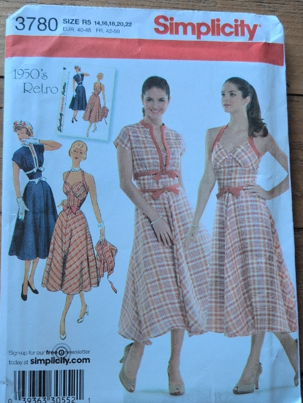 2007 Simplicity 1950s Retro Dress Pattern: 3780, Dress & Jacket, Uncut